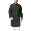 LVCBL Caftano Uomo Islamico Cotone Lino per Cerimonia Grigio Scuro 3XL