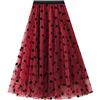 Dirholl - Gonna longuette da donna a strati in tulle con volant, elastico in vita, motivo fata, Taglia Unica