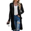 GRECERELLE Copricostume da donna estivo da spiaggia casual cardigan a maniche lunghe per le vacanze ampio bikini lungo copricostume kimono da donna, L01 Nero, 52
