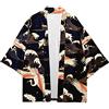 CIZEUR Camicia Kimono T Shirt Uomo Maniche 3/4 Cardigan Giacca Top Casual Camicetta Vintage Elegante Estiva Coppia