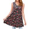 Enmain Magliette Tunica Donna a Maniche Corta Estiva Maglia Lunga Ampia Desigual Casual Blusa Camicia Scollo Tondo Floreale Paisley Elegante S-3XL