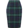 Idealsanxun - Gonne a quadri scozzesi da donna autunno inverno, lunghezza al ginocchio, in lana, a tubino, con spacco