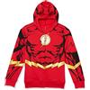 DC Comics The Flash Cosplay Zip-up Hoodie with Cape - Dc - Boys 4-20 Felpa con Cappuccio Bambini e Ragazzi