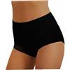 JADEA -Slip CULOTTA Vita Alta Donna in Cotone Modal Art. 787 - Confezione da 6 Pezzi - Disponibile nei Colori Bianco e Nero (6 Pezzi Nero, 5)