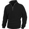 Generic Felpa Uomo Uk Mens Maglioni Cotone Chef Giacca Maglioni Da Lavoro Per Uomo Felpe Senza Cappuccio Felpe Per Uk Cotone Leggero Giacche Felpa Uomo Manica Lunga Camicia Abbigliamento Cappotto, Nero , S