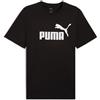 PUMA Maglietta con Logo Essentials da Uomo (Disponibile in Grandi e Alti), Grande Logo Nero Ah25, XXL