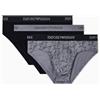 Emporio Armani Slip da Uomo in Puro Cotone, Confezione da 3, Nero, S, Nero, S