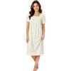Linclalor Camicia da Notte Manica Corta Serafino Raglan (Bianco/Glossy, 54)