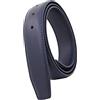 Jiuvaso Cintura da uomo resistente, senza fibbia 33 mm di larghezza 120 cm con fori Cintura fai-da-te Cintura regolabile per pantaloni regalo, blu