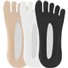DSFIHJO 3 Paia/Lotto di Calzini Estivi Five Fingers Invisibili con Dita Sottili, in Cotone, Morbidi, Traspiranti, deodoranti e Invisibili, da Donna