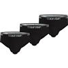 Calvin Klein Uomo Slip Hipster Confezione da 3 Intimo, Nero (Black), M