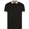 SUN68 Polo con Righe A Contrasto in Cotone Bianco