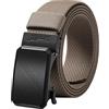 LionVII Cintura elastica a cricchetto con fibbia automatica, cintura da lavoro per uomo per girovita 75-125cm (28-49)