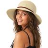 Zylioo Cappelli in paglia piccoli, cappello da sole Fedora a tesa corta, ripiegabile e arrotolabile, cappello estivo Panama per teste piccole