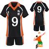 Bocguy Haikyuu Cosplay, Karasuno, maglia anime cosplay da uomo, costume anime, Haikyuu, maglia da pallavolo, jersey Karasuno Uniform Shirt & Shorts Shouyou Hinata Costume per cosplay show Halloween