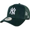 New Era York Yankees MLB Cord Dark Green 9FORTY A-Frame Trucker Adjustable cap Cord Dark Green One Size