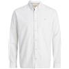 JACK & JONES Jprblusummer Button Down L/S Shirt, Bianco, L Uomo