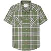 Dubinik®Camicia Uomo Manica Corta Fibra di bambù Casual Quadretti Comoda Bottoni Automatici Cowboy Western Vintage Camicia Verde Bianche Arancia XL