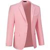 Fxzpiodi Giacche da uomo casual a due bottoni slim fit blazer abito separa cappotto sportivo con tasche per matrimoni e feste, Rosa, 3XL