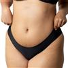 Ecowoman | Costume da Bagno Mestruale Donna | Flusso Medio | Costumi Assorbenti per Ciclo Mare | Costumi a Prova di Perdite e Anti-Odore (IT, Testo, XL, Regular, Regular, Nero-Senza Cuciture)