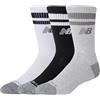 New Balance Active Lifestyle Striped Crew Socks 3 Pack Model LAS35210 AS - WHITE Large
