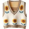 Hyipels Y2K - Gilet da donna, senza maniche, stile preppy, lavorato a maglia, per ragazza