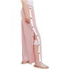 Deyeek - Pantaloni da Donna con Strappo Laterale, Fessura Laterale, Chiusura a Scatto, Fondo Aperto, Pantaloni della Tuta, Gamba Staccabile, Post-Intervento, con Tasche, Rosa Scuro, M