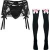 FEOYA Sissy - Set di biancheria intima sexy da uomo, in pizzo, 2 pezzi, Colore: rosa., Taglia unica
