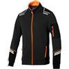 Sparco Felpa da Lavoro Alabama Tech Full Zip Uomo. Felpa tecnica con rinforzi anti-abrasione in cotone/poliestere 260g/m²con dettagli riflettenti per cantiere e officina Nero-Arancio XL