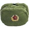 CHAAL Cappello da cacciatore russo da uomo invernale caldo cappello con distintivo sovietico unisex in pelliccia sintetica Ushanka cappello invernale stile sovietico unisex