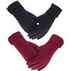 Outrip 2 Paia Guanti Donna Invernali Touch Screen Sottoguanti Termici Guanti Spessi Foderati Antivento per Sport, Ciclismo, Sci, Moto