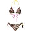 F**K Bikini Donna Triangolo con Slip Regolabile Fantasia SW2501-X02