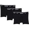 Nike E Day Cotton Stretch 3 Boxer per Bambino Black 6/8 Anni