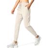 SANTINY - Pantaloni da jogging da donna con tasche e coulisse, pantaloni sportivi per allenamento, jogging e relax, Beige, M