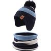 XIAOHAWANG Strisce Inverno Beanie Cappello Lavorato a Maglia Ragazzi Ragazze Toddler Bambini Caldo Bambino Classici Beanie Cappelli