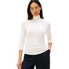 Tommy Hilfiger Donna Pullover Slim Rib Collo Alto, Bianco (Ivory Silk), XXL
