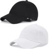 Zylioo Cappellino XL/XXL Uomo Grandi Cappelli Sportivi da Baseball da Corsa Cappello da Tennis per Teste Grandi 55-65, nero/bianco, XXL