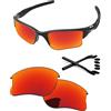 PapaViva Lenti di ricambio e kit di gomma per Oakley Half Jacket 2.0 XL OO9154 62 mm, Rosso fuoco, Half Jacket 2.0 XL