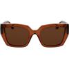 KARL LAGERFELD Women's Sunglasses KL6143S - Light Brown with Solid Brown Lens