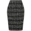 Idealsanxun - Gonne a quadri scozzesi da donna autunno inverno, lunghezza al ginocchio, in lana, a tubino, con spacco