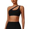 ABOCIW ABOIW - Reggiseno sportivo da donna, senza cuciture, monospalla, con apertura e cinturino regolabile, asimmetrico imbottito