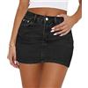 MONCCIZA - Mini gonna da donna in jeans, stile Y2K, a vita bassa, casual e carina, con tasche