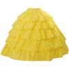 BEAUTELICATE Sottogonna Sposa Lungo per Nozze Gonna 4 Cerchio Donna per Abito Sottoveste Abito da Sera con 5 Strati Balze Gonna Rockabilly Hallowen Matrimonio Carnevale