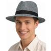 Zylioo Cappello da sole Panama in paglia XXL XL per teste grandi, M S UV, Fedora estivo con sottogola, confezione regalo per spiaggia e viaggi all'aperto, XL/XXL
