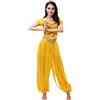 Hibasing Donne Danza del Ventre Outfit Costume Halloween Carnevale Vestiti da Ballo Danza Indiana Abbigliamento Prestazioni Top + Pantaloni