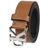 Calvin Klein Cintura Casual con Fibbia a placca, Tan, X-Large (42-44) Uomo