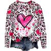 AIMITAG Autunno Wildflower Felpa Donna Casual Manica Lunga Stampato Fiori Camicie Boho Cottagecore Floreale Autunno Pullover, Rosa 1., Small