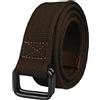 DSFIHJO Cintura in tela di cotone con fibbia a doppio anello, in tessuto, vita nera, for uomo, taglie forti, 100-190 cm, grande e alto Per Abbigliamento Casual O Formale(110cm for W31-35,Brown 23)