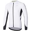 ARSUXEO Maglia da Ciclismo da Uomo Manica Lunga Top da Ciclismo con Cerniera Completa e 3 Tasche Profonde Camicia da Bici 6030 Bianco XL