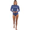 Rip Curl Rashguard da donna a maniche lunghe con protezione solare UPF 50+, asciugatura rapida, traspirante, per attività all'aria aperta, blu navy, L